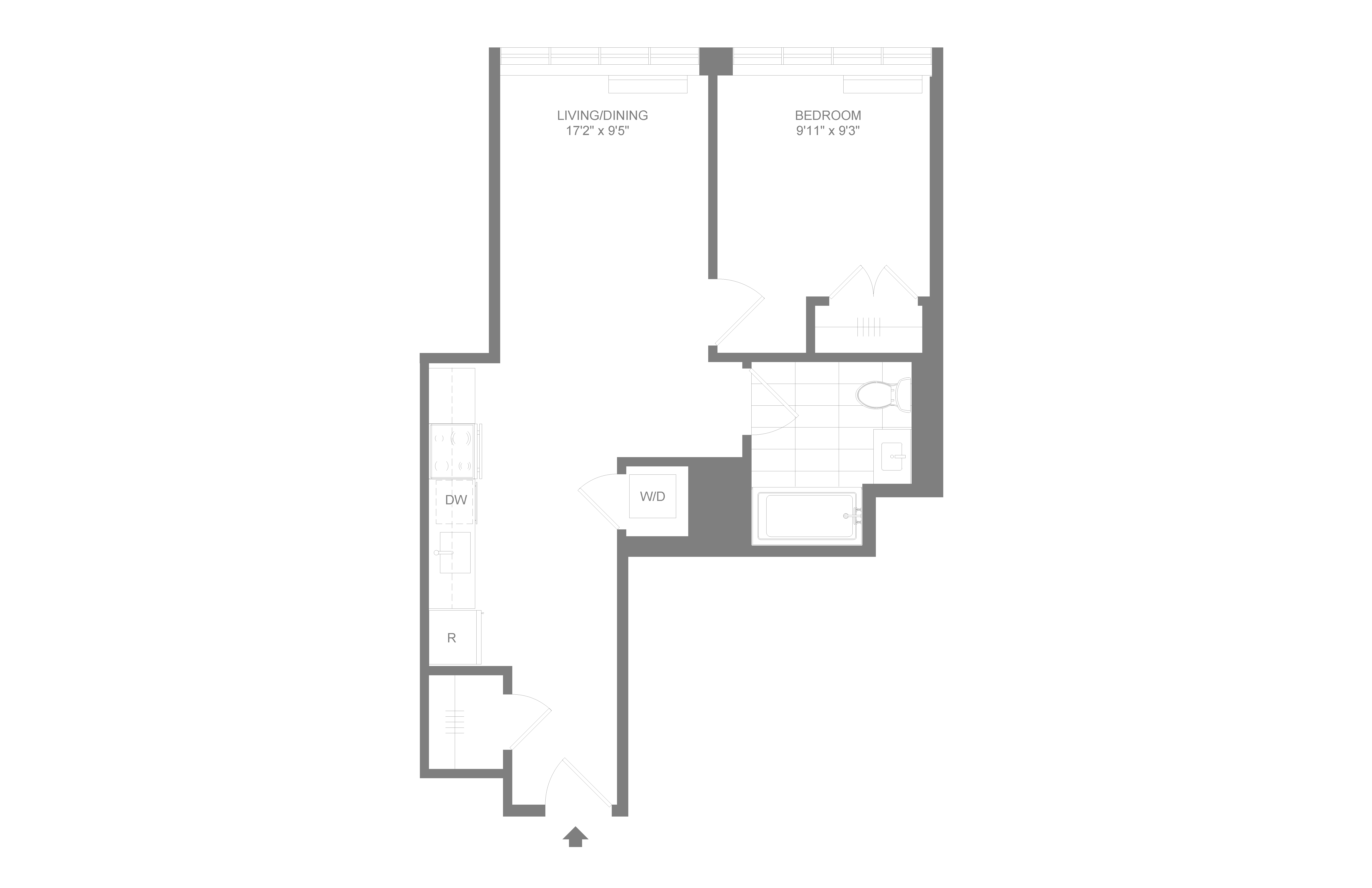 A5.3 | 1 Bed | 1 Bath floor plan