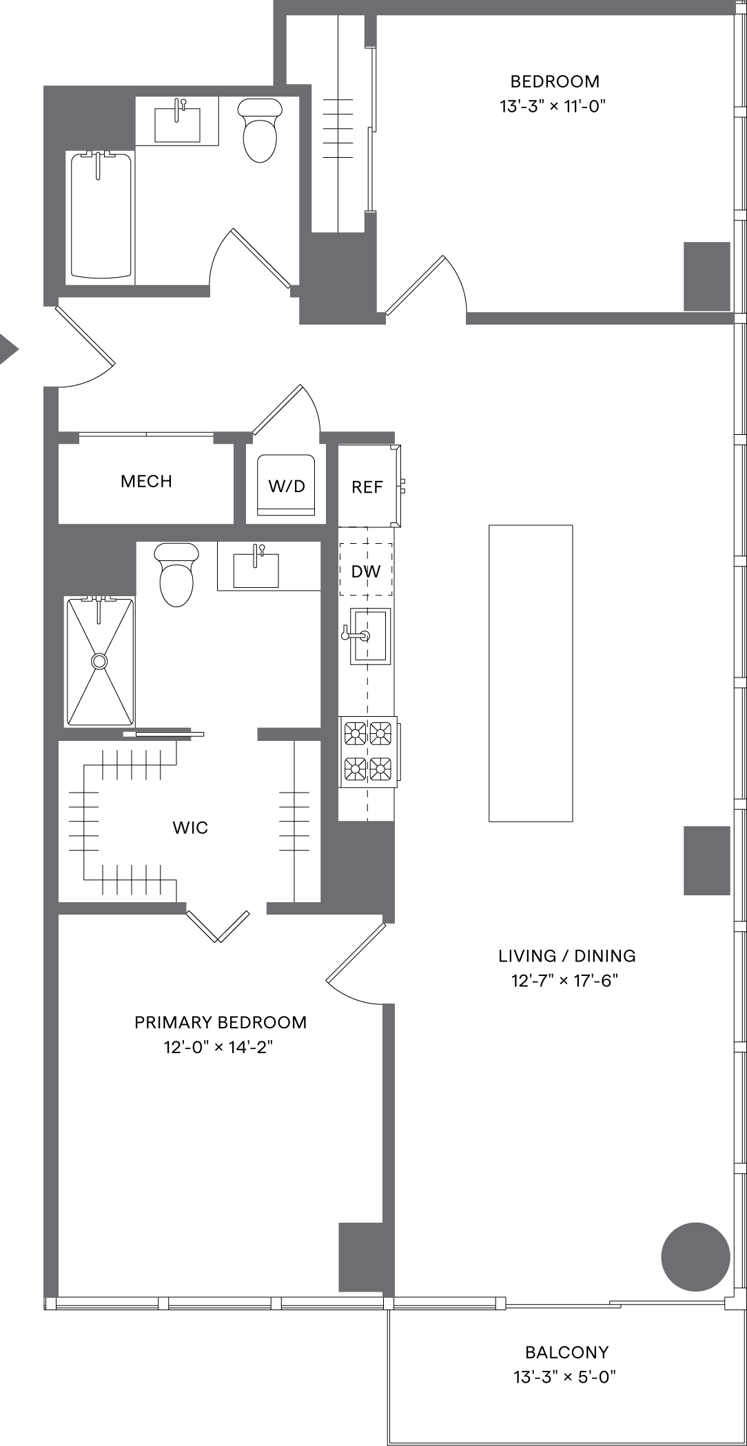 2 Bed/2 Bath_B2 floor plan