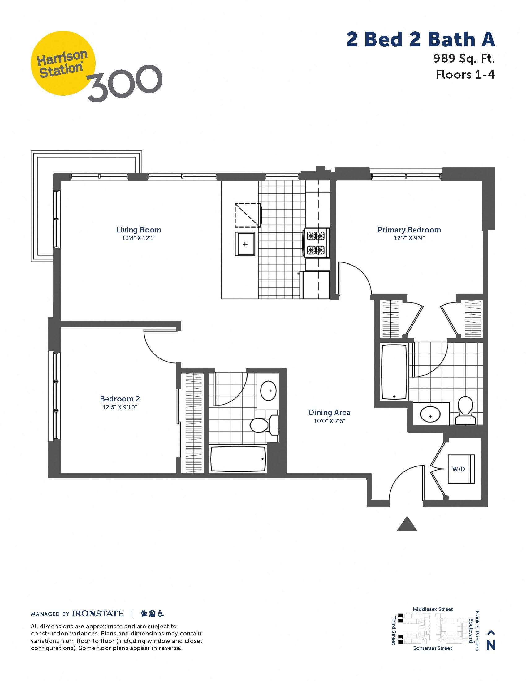 2 Bed 2 Bath A floor plan