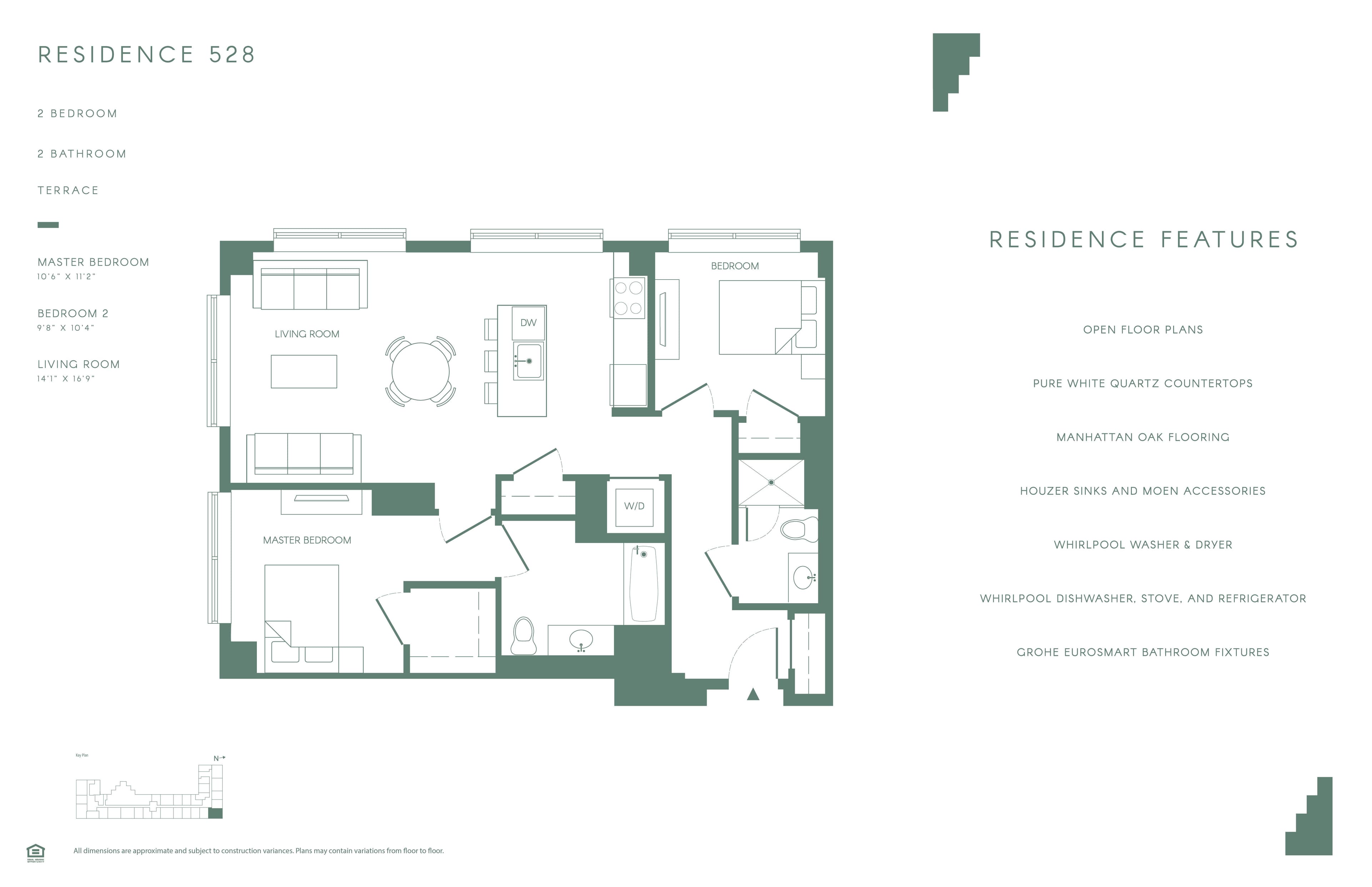 2 Bedroom-2 Bath floor plan