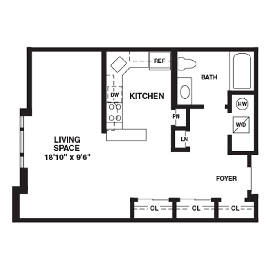 S04 floor plan at 55 Riverwalk