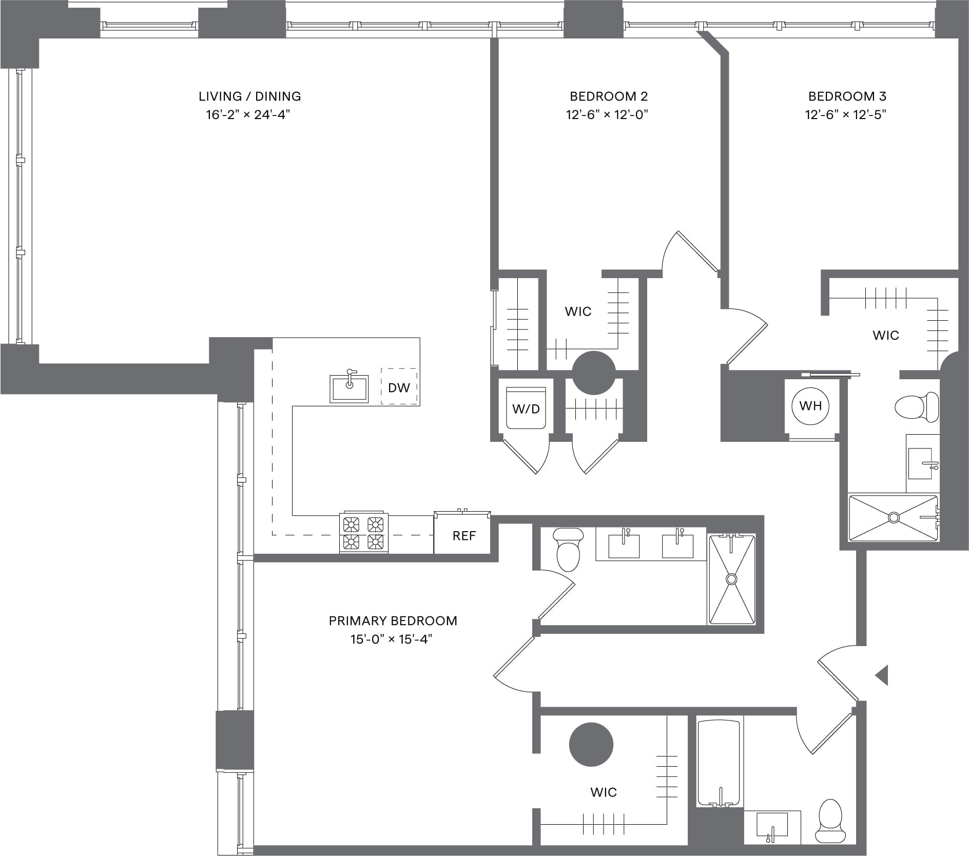 3 Bed/ 3 Bath_C2 floor plan at Radio Lofts