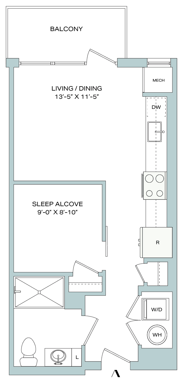 A03 floor plan at The Altiers