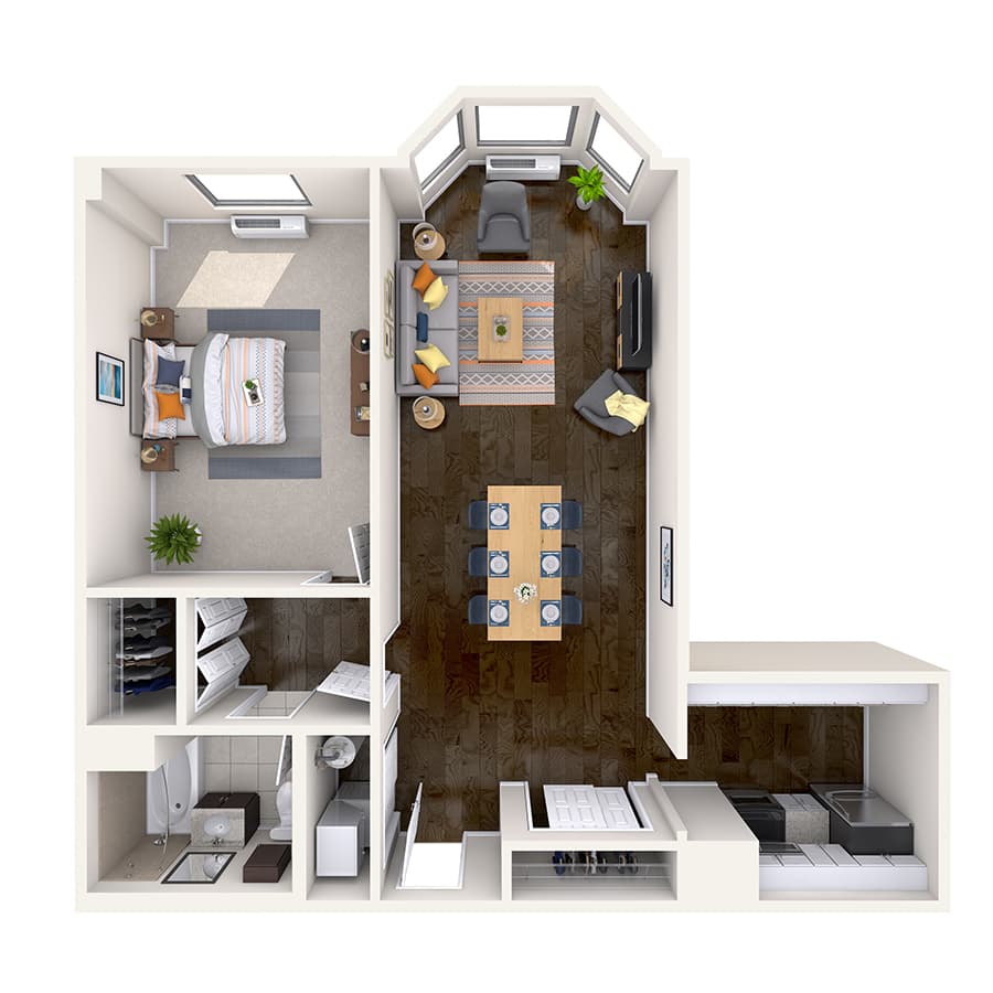 A11 floor plan at Half Moon Harbour Apartments