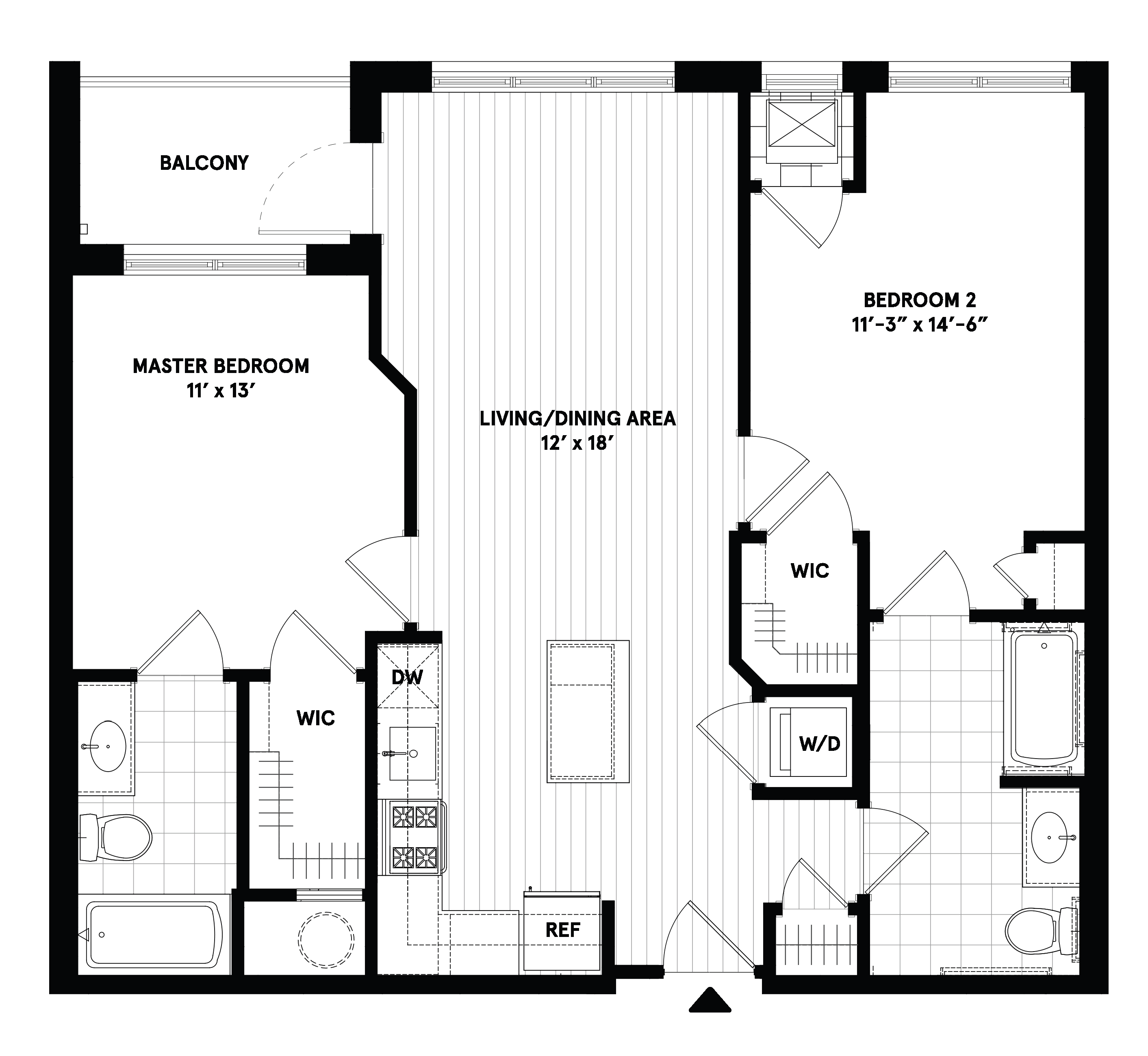 viv-b02 floor plan at Vivian