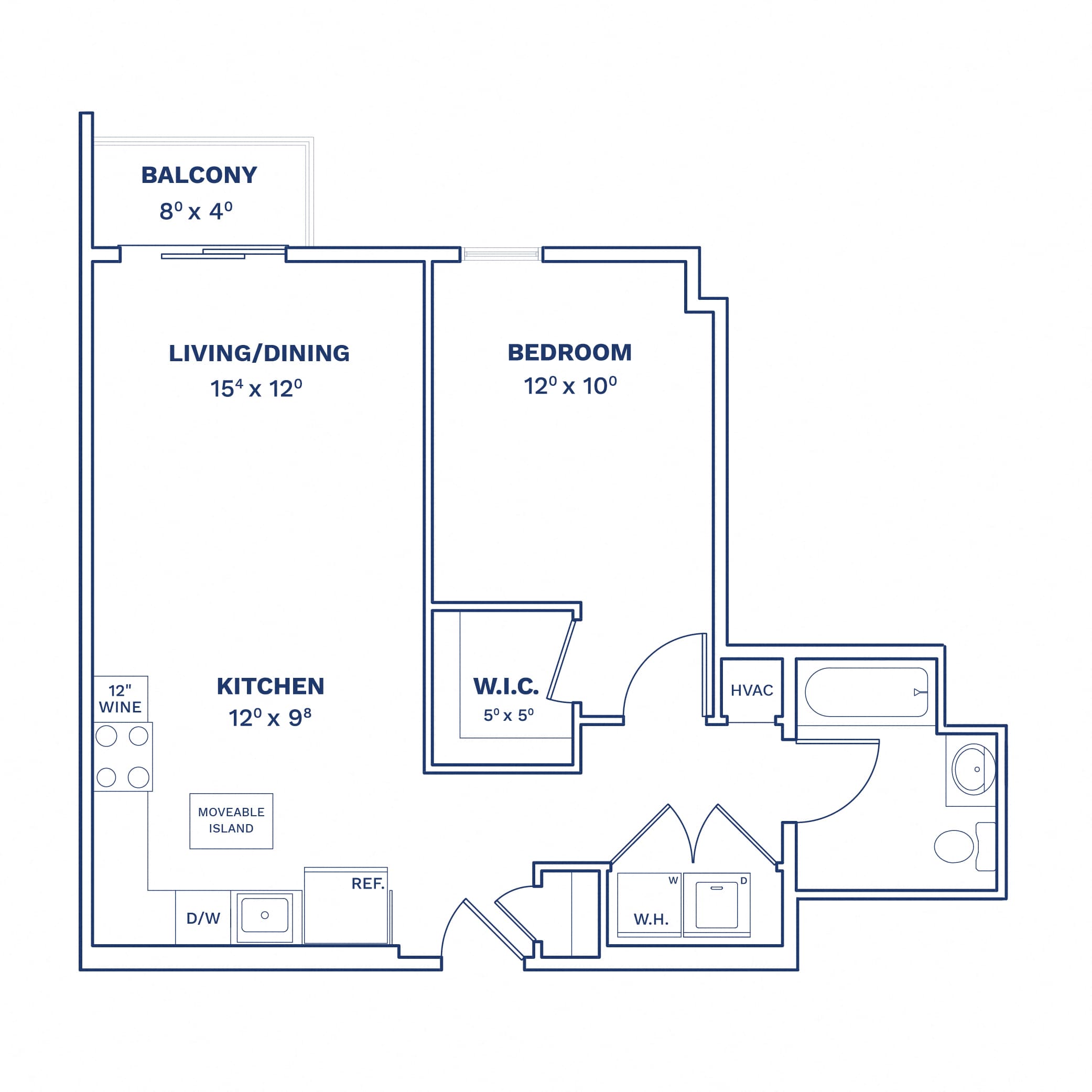 1 Bed/1 Bath-A1 floor plan at Cobalt Lofts